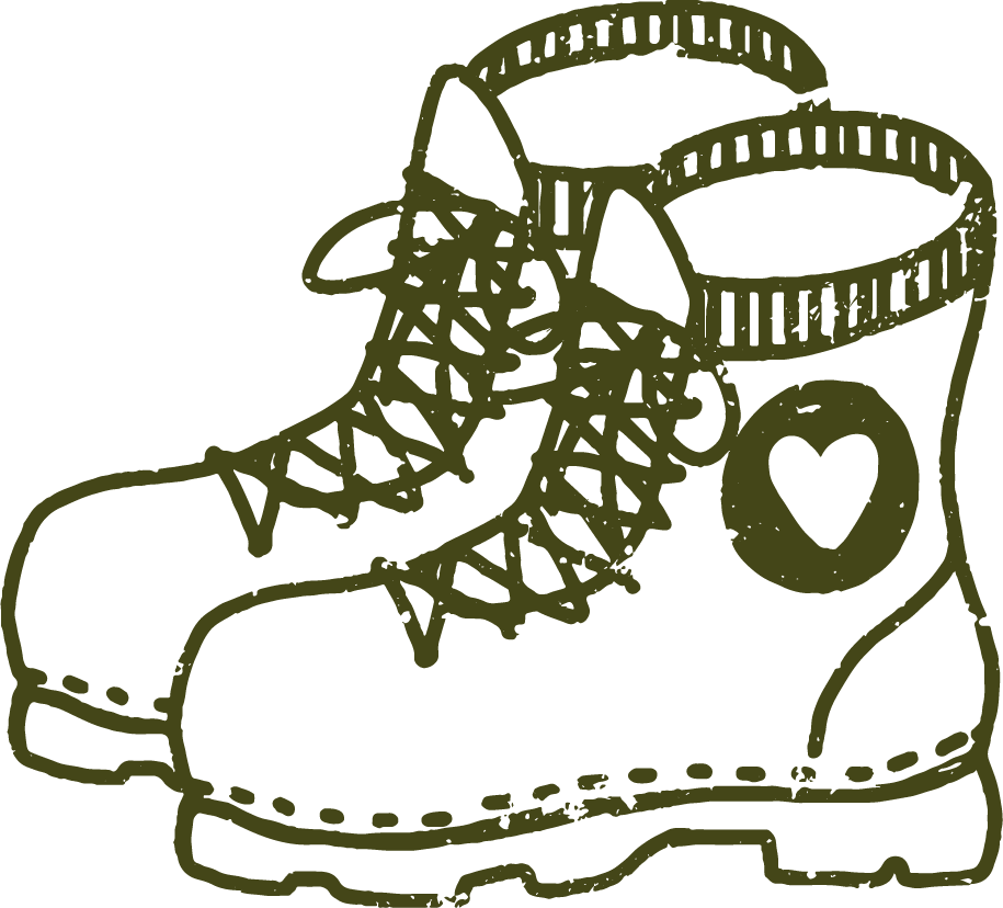 an illustration of hiking boots